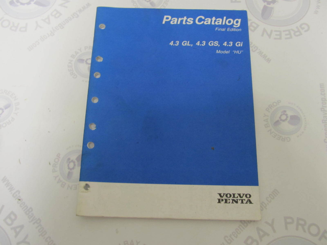 7797016-8 1995 Volvo Penta Stern Drive Parts Catalog "HU" 4.3 GL GS Gi