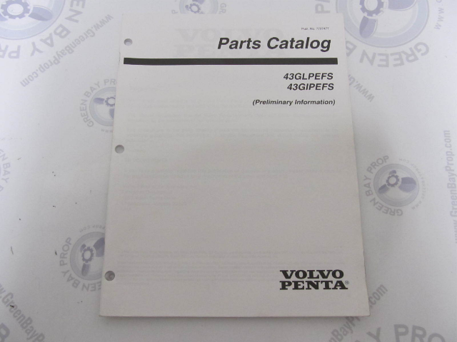 7797477 Volvo Penta Stern Drive Parts Catalog 4.3L 43GLPEFS 43GIPEFS