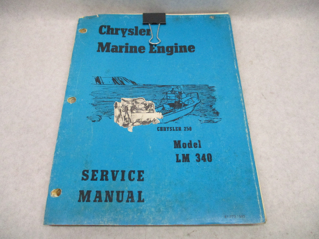 81-770-1565 Chrysler 250 Marine Engine Model LM340 Service Repair Manual