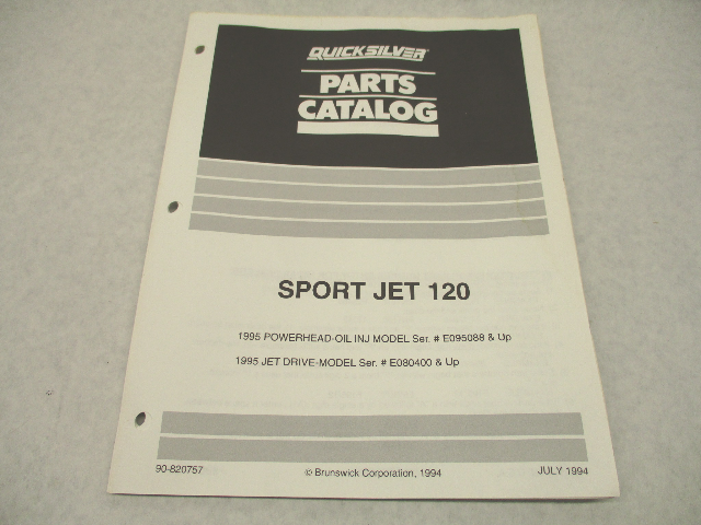 1994 Quicksilver Outboard Parts Catalog for 1995 120 Sport JET