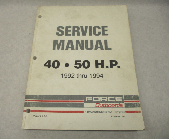 90-823265 794 Outboard Service Repair Manual for Force 1992-1994 40-50 HP