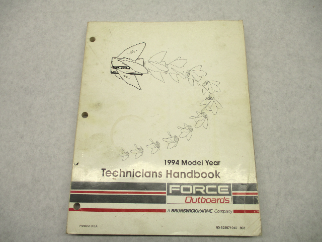 90-823871940 893 Mercury Force Outboard Technicians Handbook Manual 1994