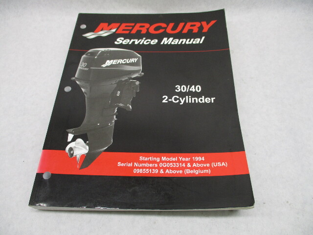 90-826148R03 Mercury Outboard Service Repair Manual 30-40 HP 2 CYL 94-03