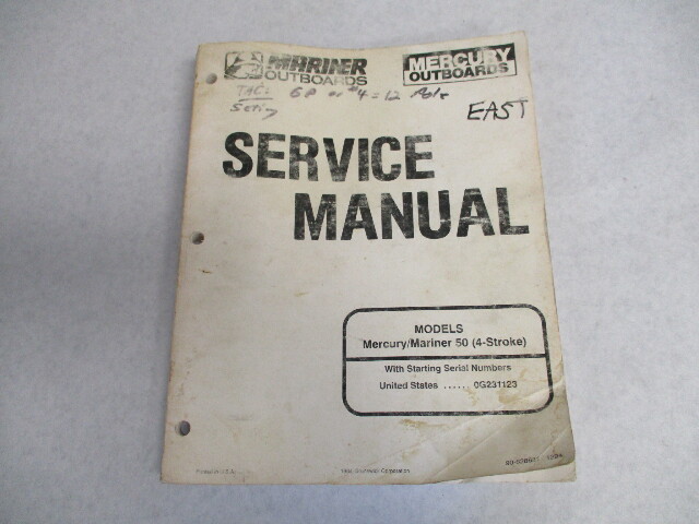 828631 1294 1995 Mercury Mariner Outboard Service Repair Manual 50 HP 4-Stroke