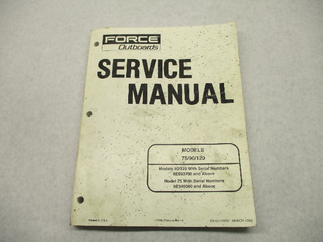 90-832749R2 1998 Outboard Service Repair Manual for Force 75/90/120 HP