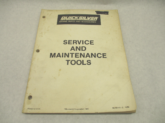 90-86141-2 Quicksilver Service & Maintenance Tools Manual for Mercury Mercruiser