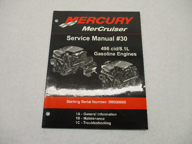 2006 Mercury Mercruiser #30 Service Manual 496cid/8.1L Gasoline Section 1