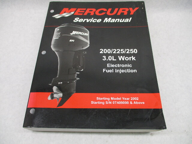 90-884294R01 03 Mercury Outboard Service Repair Manual 200/225/250 3.0L Work EFI