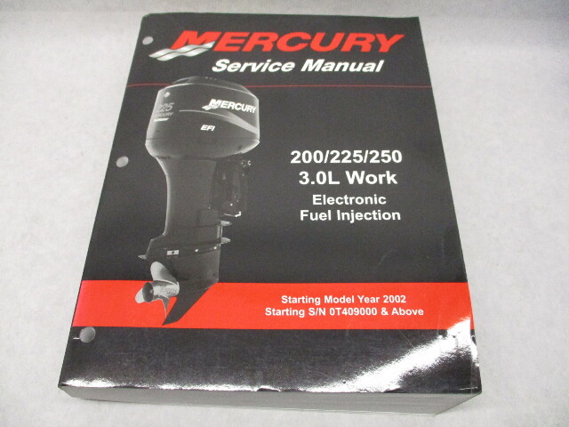 90-884294R01 03 Mercury Outboard Service Repair Manual 200/225/250 3.0L Work EFI