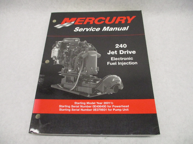 90-884822 2001 Mercury Marine Service Repair Manual for 240 Jet Drive EFI