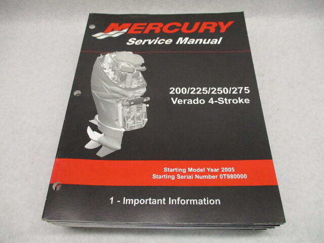 896579T00 2004 Mercury Outboard Service Manual Complete Set 200-275 Verado