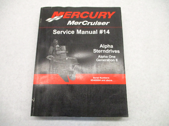 8M0065951 2012 MerCruiser Service Manual 14 Alpha Sterndrives Alpha 1 Gen II