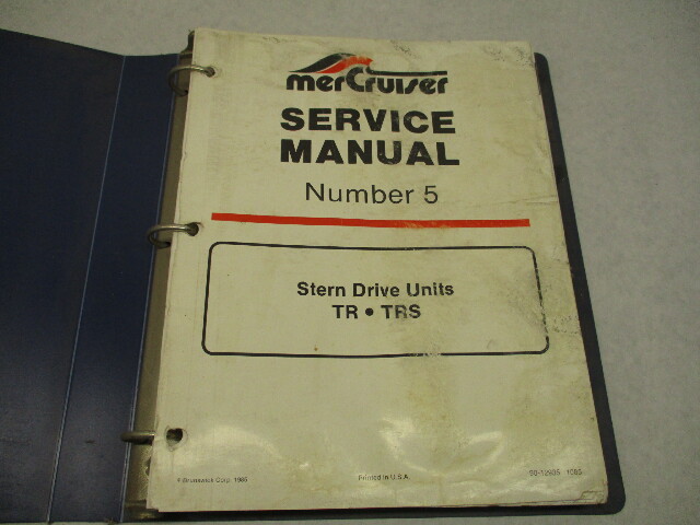 90-12935 1085 Mercruiser #5 TR TRS Stern Drive Service Repair Manual