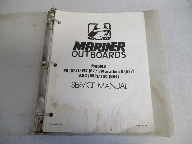 90-14679 386 Outboard Service Repair Manual Binder for Mariner 8-15 HP Models
