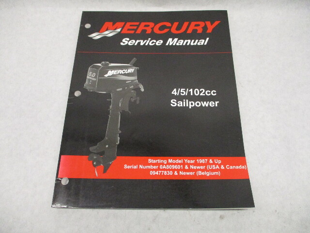 90-17308R02 03 Mercury Outboard Service Manual 4/5/102cc Sailpower 1987-03