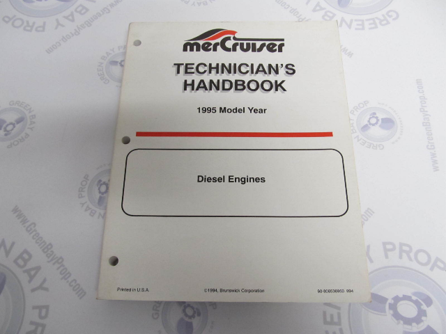 1995 Mercury Mercruiser Diesel Engine Technicians Handbook 90-806536950