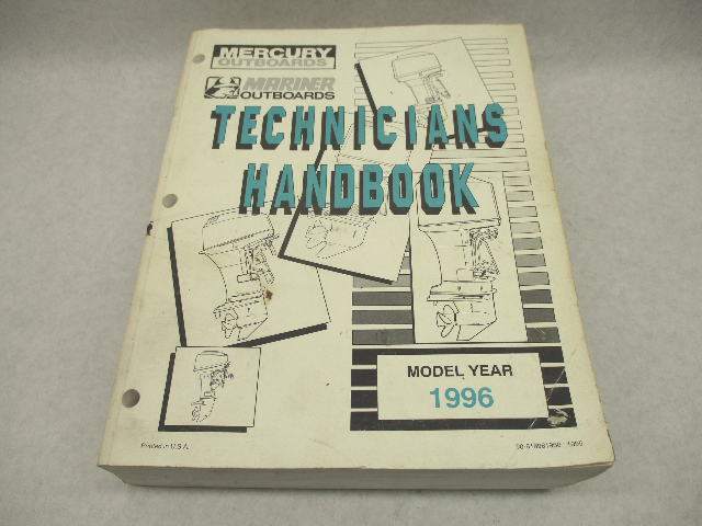 90-816981960 Technicians Handbook Manual for Mercury Mariner Outboards Year 1996