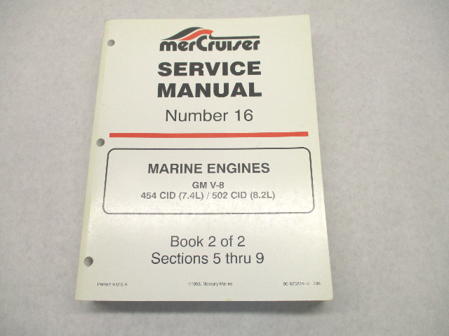 823224-2 796 MerCruiser Service Repair Manual #16 GM V-8 Marine Engines Book 2