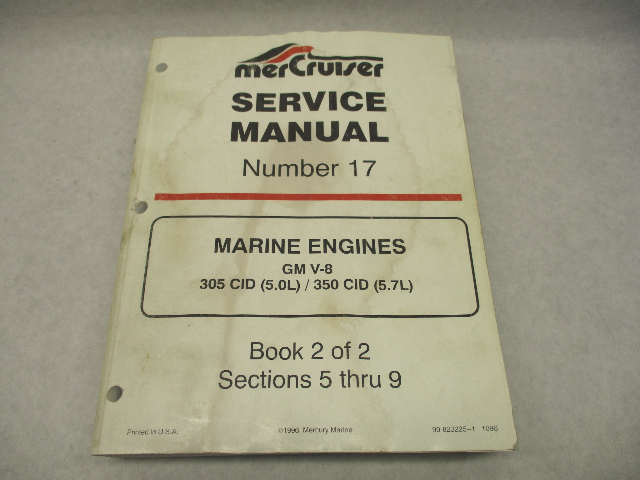 823225-1 1096 MerCruiser Service Repair Manual #17 GM V-8 5.0L 5.7L Book 2