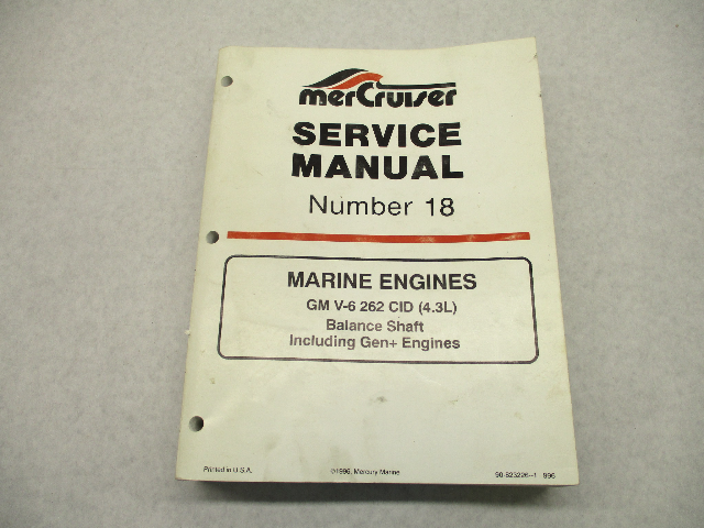 90-823226-1 996 MerCruiser Service Manual 18 GM V-6 4.3L Marine Engines