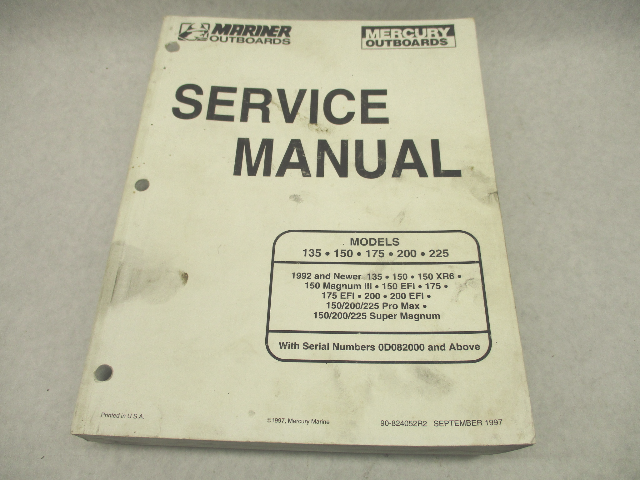 Mercury Mariner Outboard Service Manual 135-225 Magnum EFI 105/140JET 1992-1997