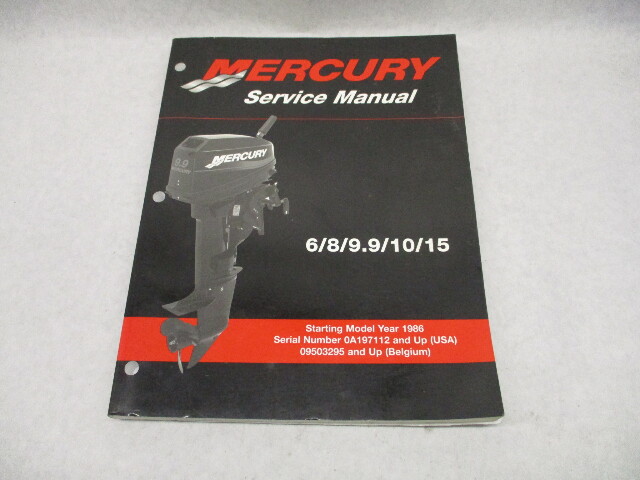 90-827242R02 2003 Outboard Service Repair Manual for Mercury 6-15 HP 1986-03
