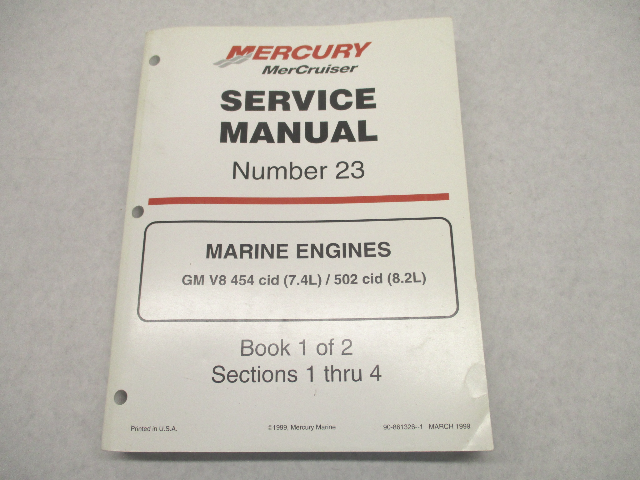 861326-1 MerCruiser Service Repair Manual 23 GM V-8 Marine Engines Book 1