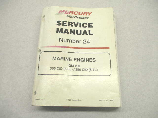 861327-1 1099 Mercruiser #24 Service Manual Marine Engines GM V-8 5.7L 5.0L
