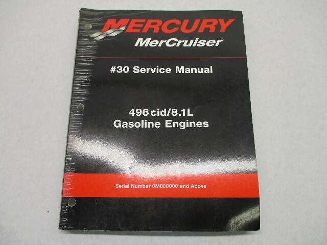 90-863161 Mercury Mercruiser #30 Service Repair Manual for 496cid/8.1L Gasoline