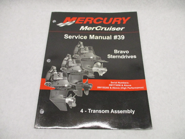 90-865612040 2006 Mercruiser #39 Bravo Service Manual Section 4 Transom Assy