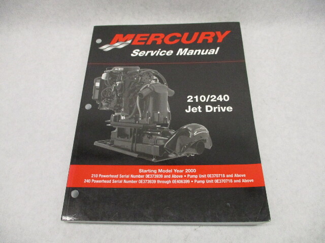 90-877837R01 2002 Mercury Marine Service Repair Manual for 210/240 Jet Drive