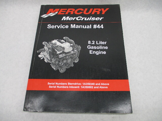 90-879172243 2011 Mercury Mercruiser Gasoline Engine #44 Service Manual 8.2L