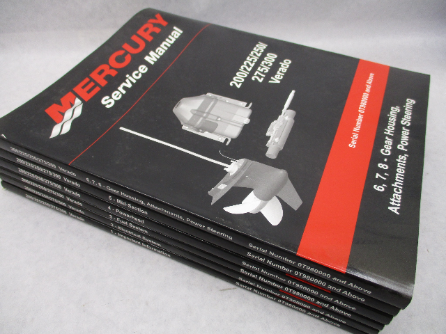 896579T01 2008 Mercury Outboard Service Manual Complete Set 200-300 Verado