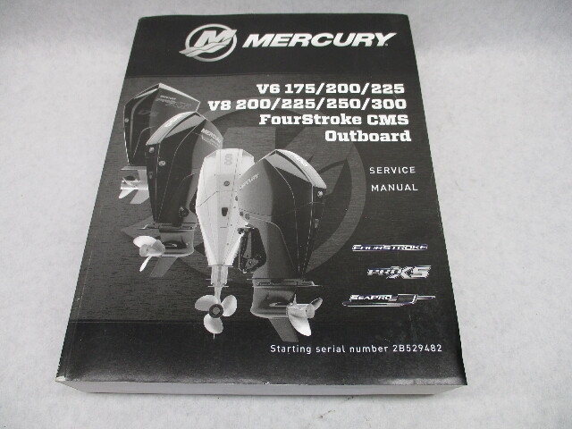 8M0124302 2018 Mercury Outboard Service Repair Manual V6 175-225 V8 200-300 4S CMS