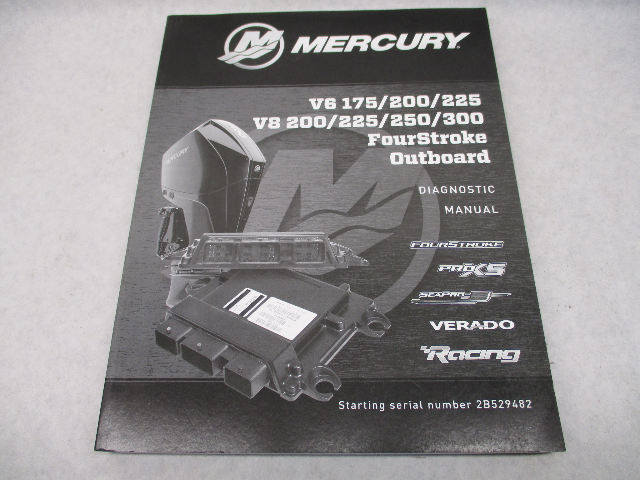 8M0146617 2018 Mercury Outboard Diagnostic Service Manual V6 175-225 V8 200-300 4S