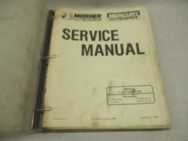 90-97658-3 488 Mercury Mariner Outboard Service Repair Manual V135 thru V225