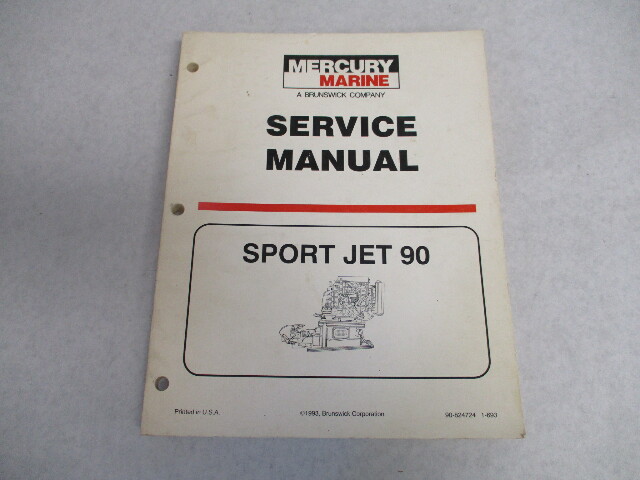 824724 1993-94 Mercury Marine Outboard Service Repair Manual Sport Jet 90