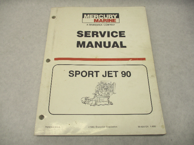90-824724 1993-94 Mercury Marine Outboard Service Repair Manual for Sport Jet 90