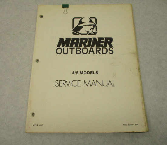 90-96963 584 Outboard Service Repair Manual for Mariner 4-5 HP