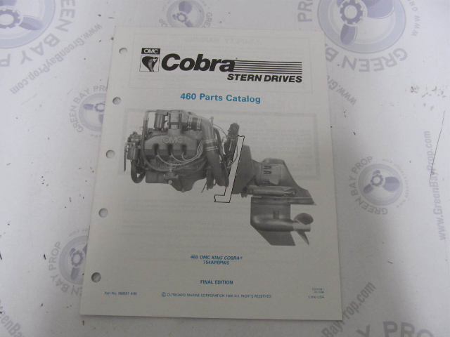 986557 1990 OMC Cobra Stern Drive Parts Catalog 460 King PWS