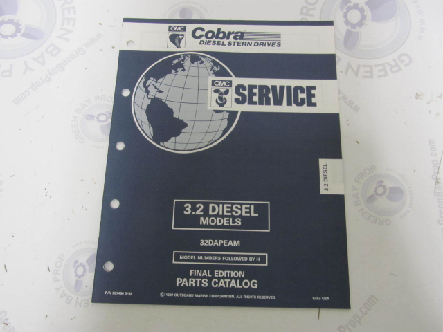 987486 1992 OMC Cobra Stern Drive Parts Catalog 3.2 Diesel