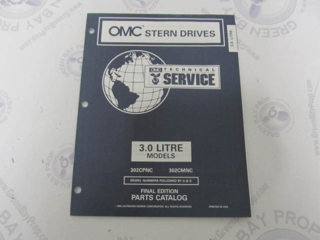 988209 OMC Cobra Stern Drive 3.0L Parts Catalog 1996 Final Edition