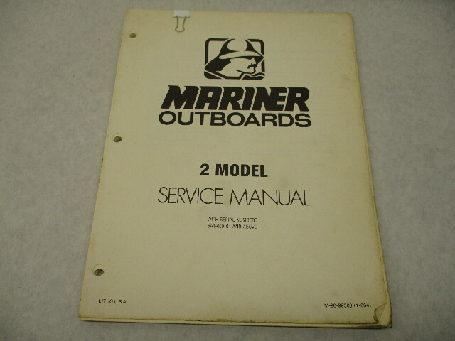 90-99503 884 Outboard Service Repair Manual for Mariner 2 HP