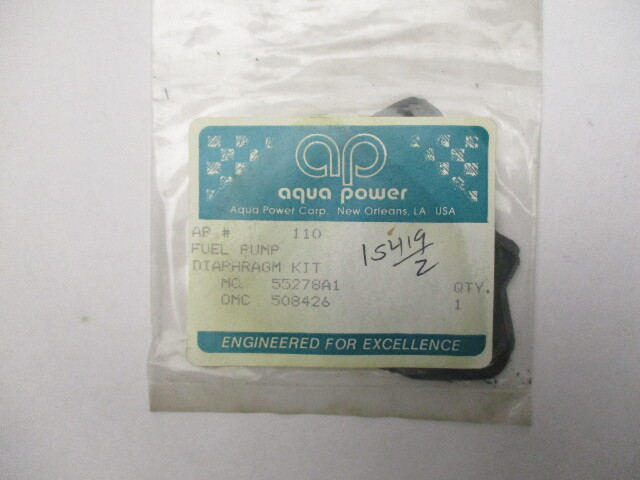 110 508426 55278A1 New Fuel Pump Diaphragm Kit Mercury 40-150 Hp Outboard