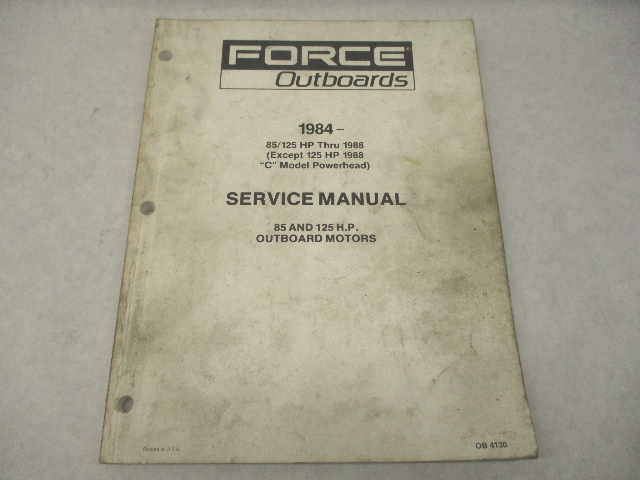 OB4130 1984-1988 Force Outboard Service Repair Manual 85 & 125 HP