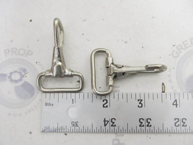 Boat Bimini Top Snaps Webbing Hook 1" Pair Stainless Steel