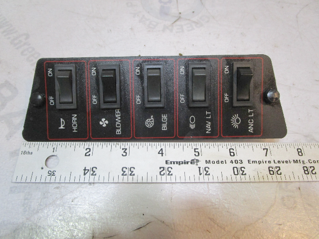 5 Switch Dash Panel For 1988 Bayliner Capri Boat Ebay