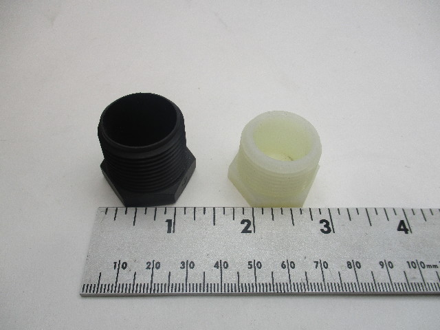 LOT of Plastic Plug Fittings with External Hex Drive Style 3/4" Male