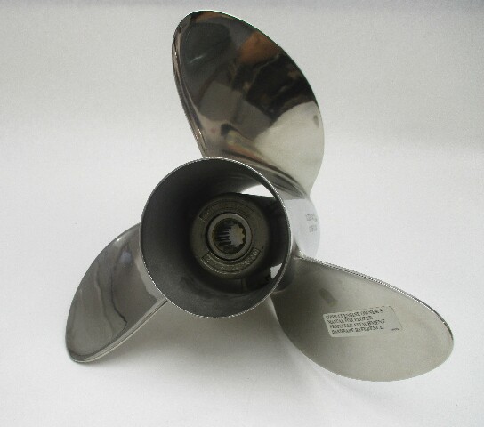 thumbnail image 2 of JSPROP 10.1 X 13 Boat Propeller For Johnson Evinrude 15-35HP - 14 Spline, 3-Blade, Aluminum 2 of 5
