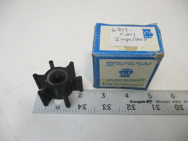 6303-0201 Jabsco Impeller 6 Fin 2" X 7/8"  5/16" Single Flat Spot Shaft